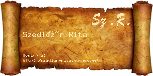 Szedlár Rita névjegykártya